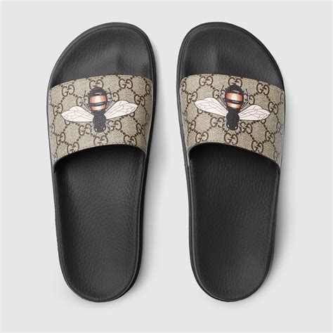 bee print gucci slides|Gucci slides outlet.